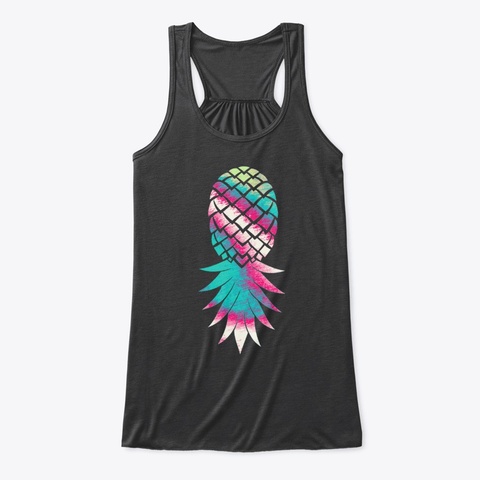 Upside Down Pineapple Dark Grey Heather T-Shirt Front