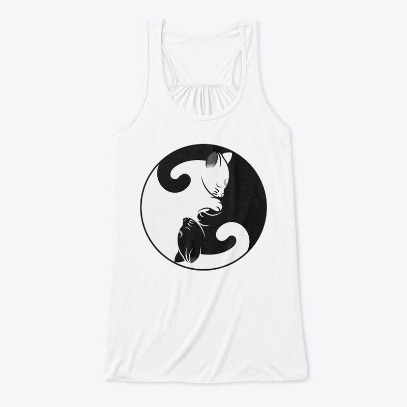 Yin Yang Cat Tank Top for Women