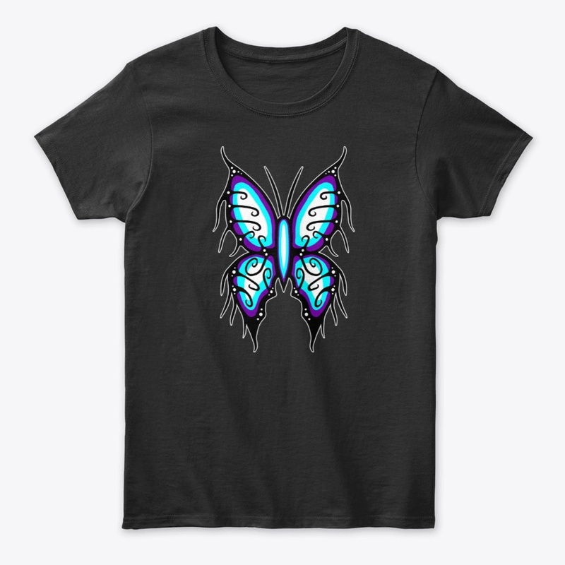 Butterfly - Purple and Light Blue
