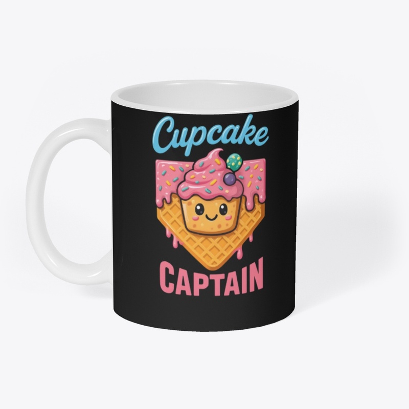Cute Cupcake Captain Waffle Graphic