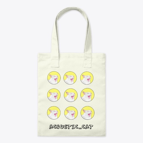 Acoustic Cat Lol Tote Bag Natural áo T-Shirt Front