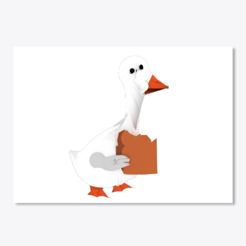 Goose Eating Bread (Custom Design)