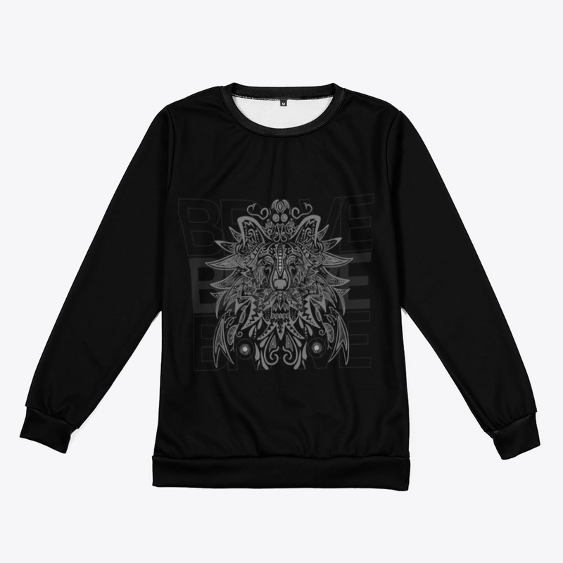 Black grey simple brave T-Shirt