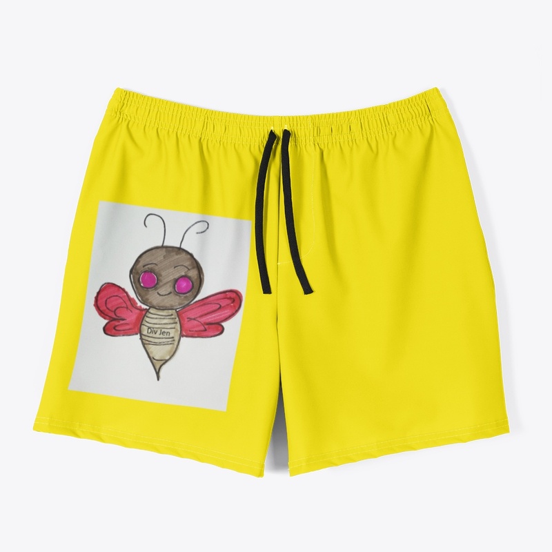 Div Jen All-Over Print Men's Swim Trunks