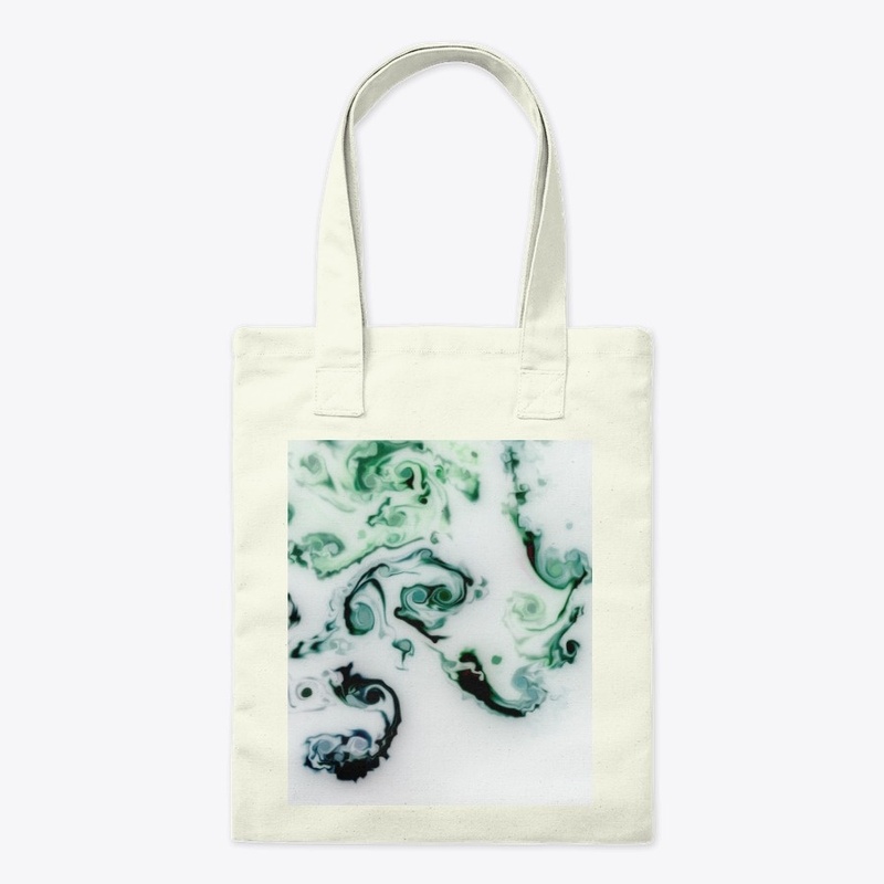 Liquid Green on Snow - Fluid Art