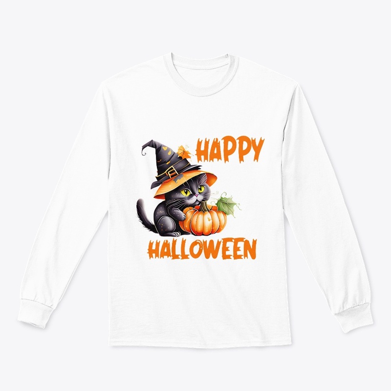 Halloween Cat Shirt , Halloween Tshirt