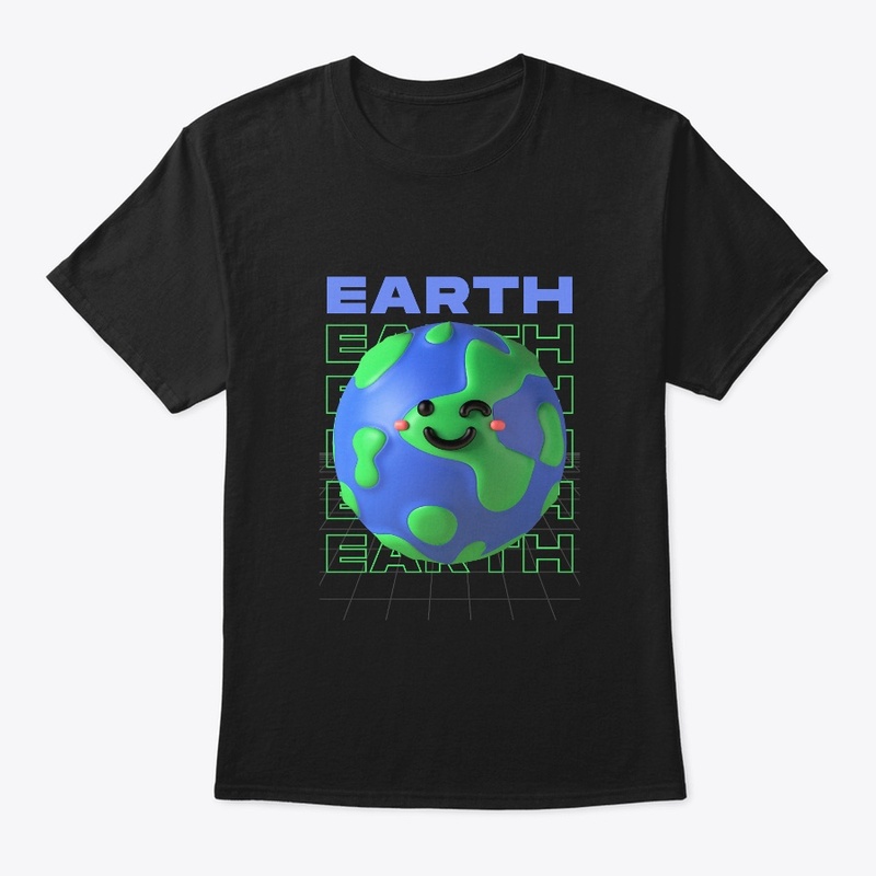 Earth Graphic Black T-Shirt