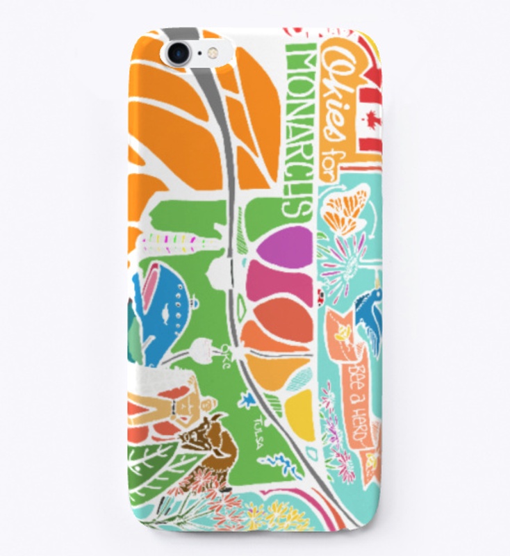 Okies for Monarchs Mural iPhone Case