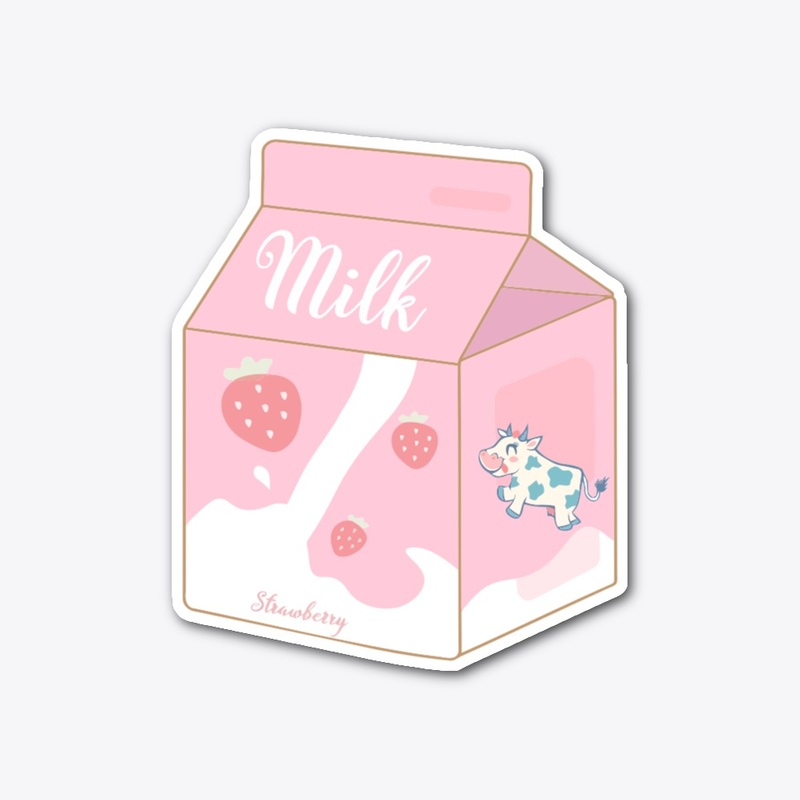 STRAWBERRY MILK STICKER