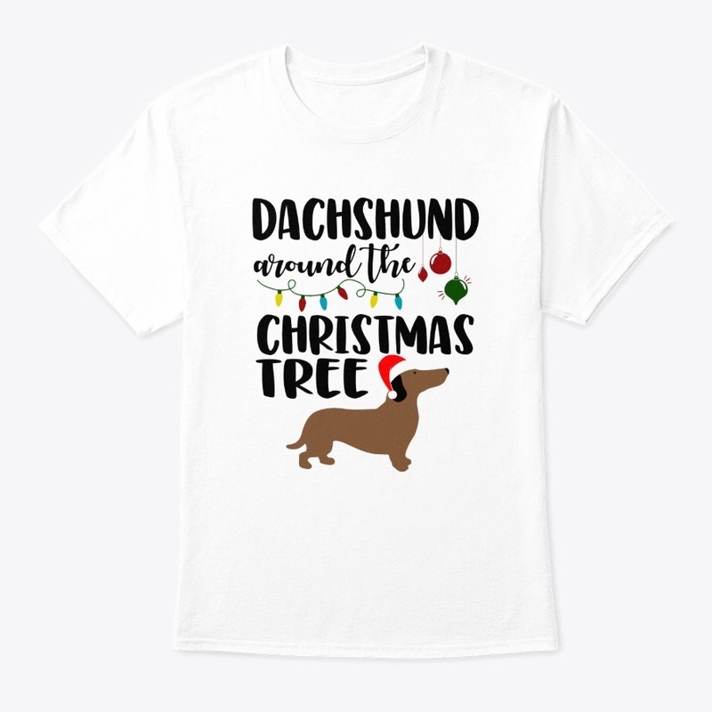 Dachshund and Christmas Tree Classic Tee