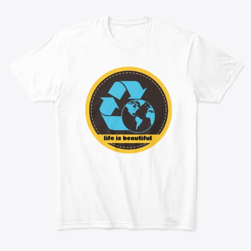 Life is beautiful logo design t-shirt 