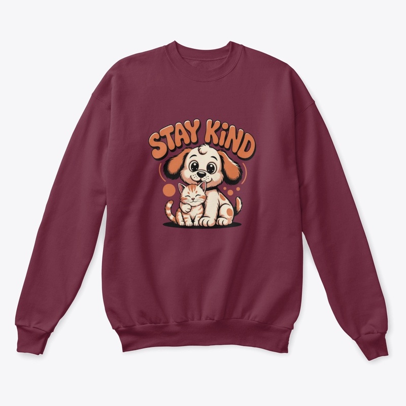 Stay Kind Cute Dog Cat Kindness Tee