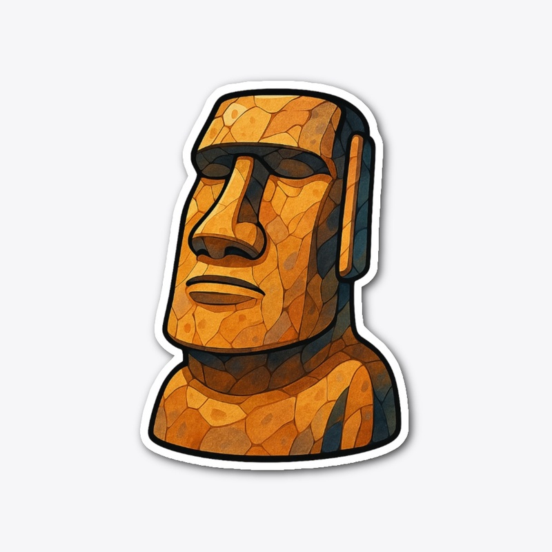 Stoic Moai Ancient Attitude