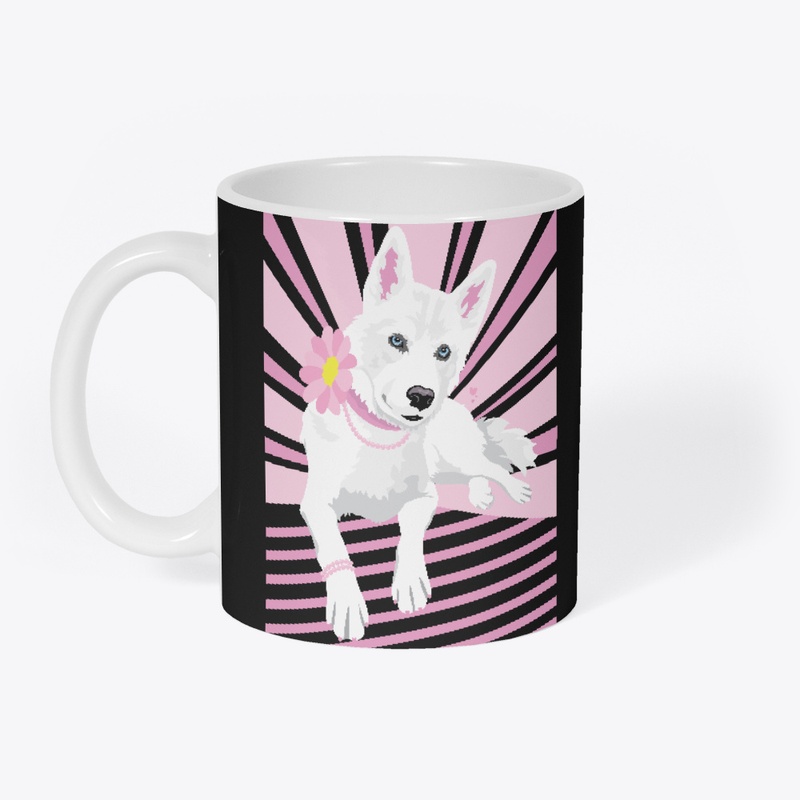 Cute White Siberian Husky Girl