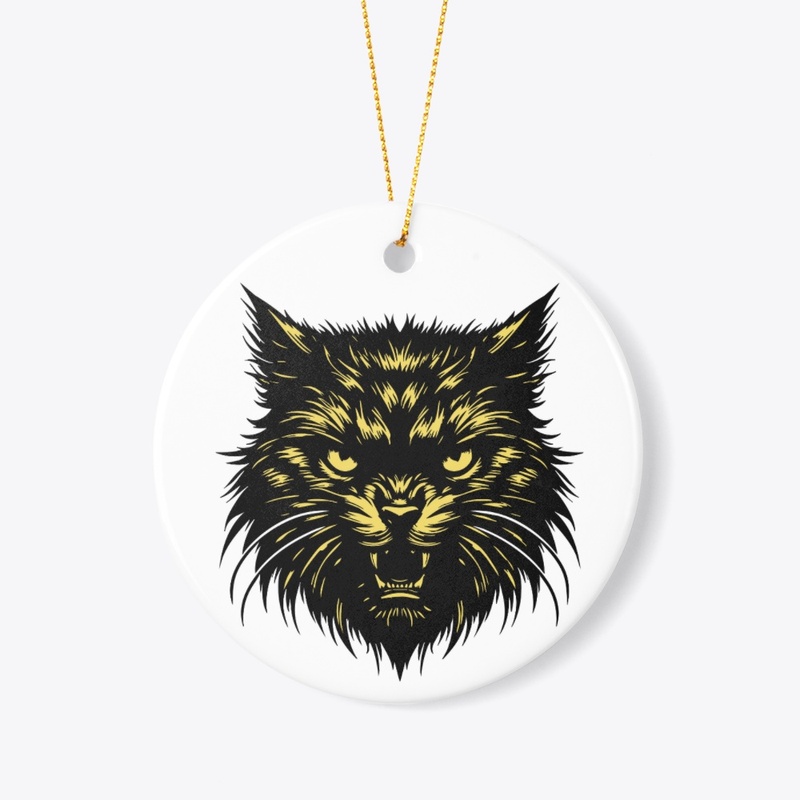Angry Cat Head Design