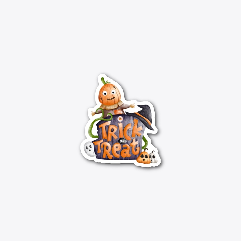 Vintage Trick or Treat Sticker