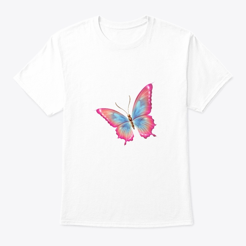 pink and blue butterfly
