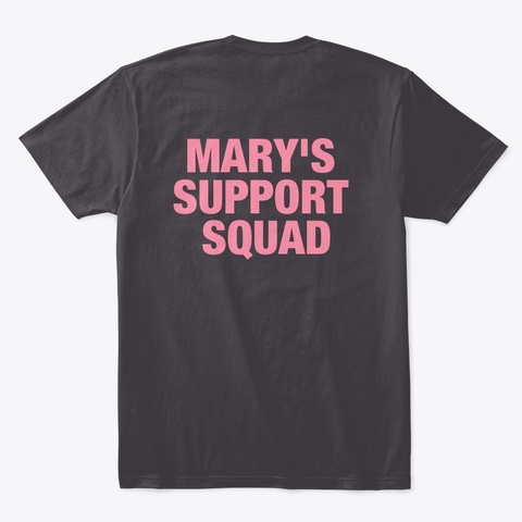 Mary Ramsaier Kirk's Support Squad Heathered Charcoal  Camiseta Back