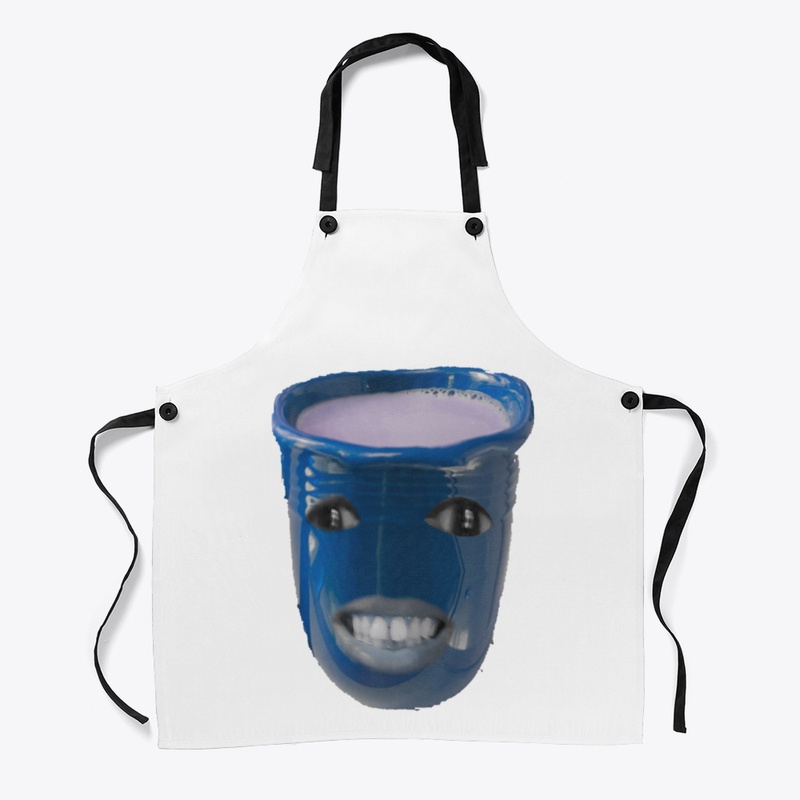 Blue Cup Of Coffee With A Smile 