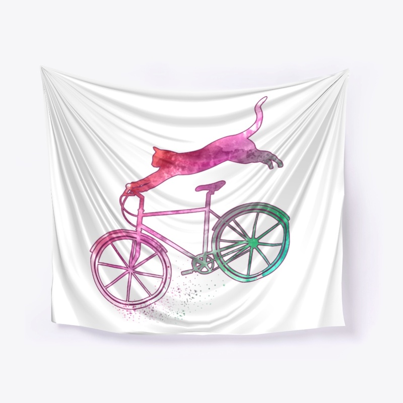 Cat Bike Cycling Gifts For Kitten Lover