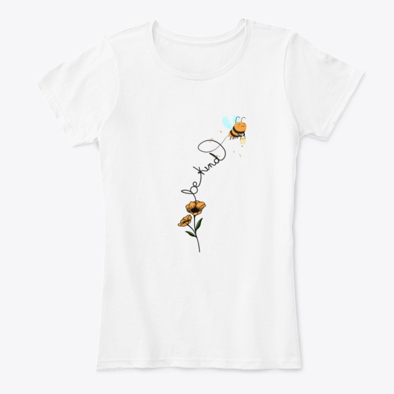 Be kind cute bee on flower