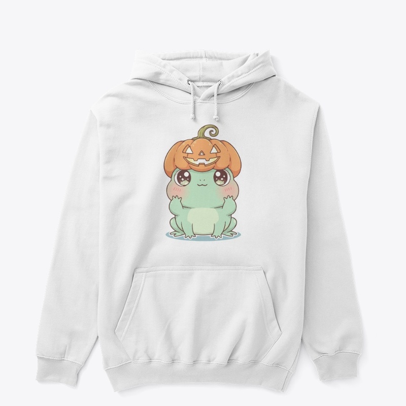 Hoppy Halloween Kawaii Pumpkin Hat Frog