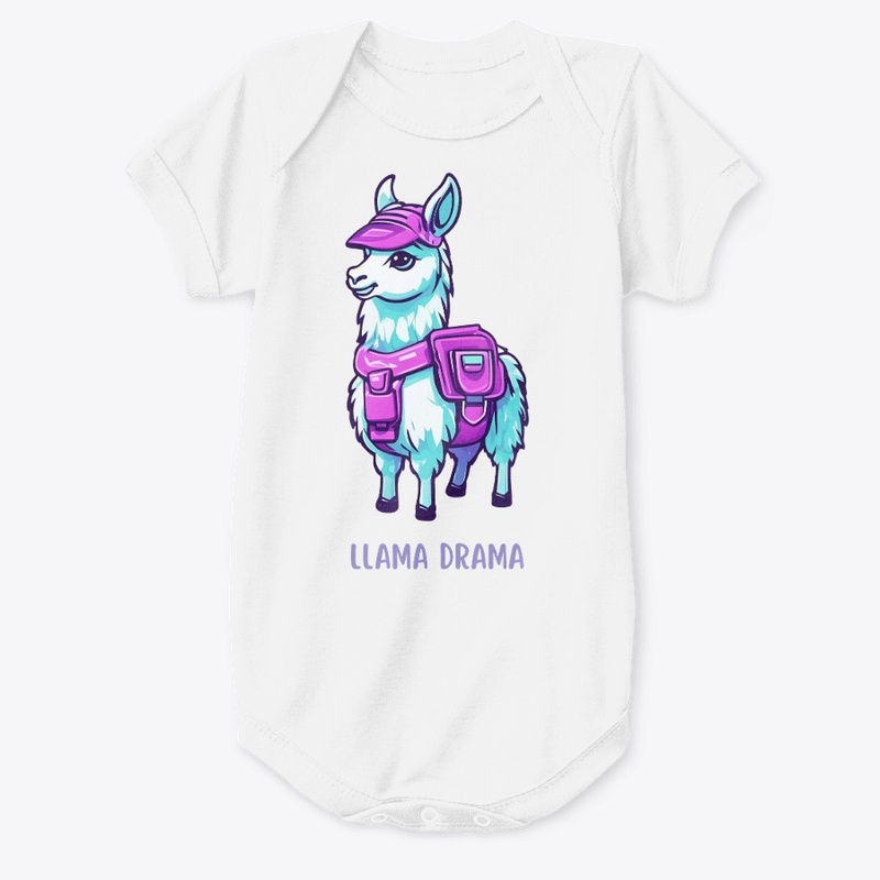 Cute Llama with Purple Hat & Backpack
