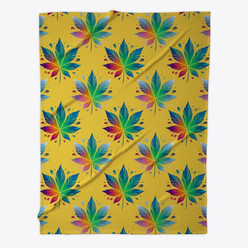 Ombre Rainbow Canna Leaf