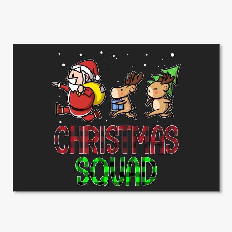 Funny Christmas Squad Santa Reindeer Kid