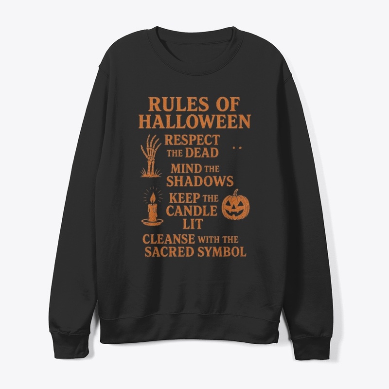 Rules of Halloween Spooky Typography 