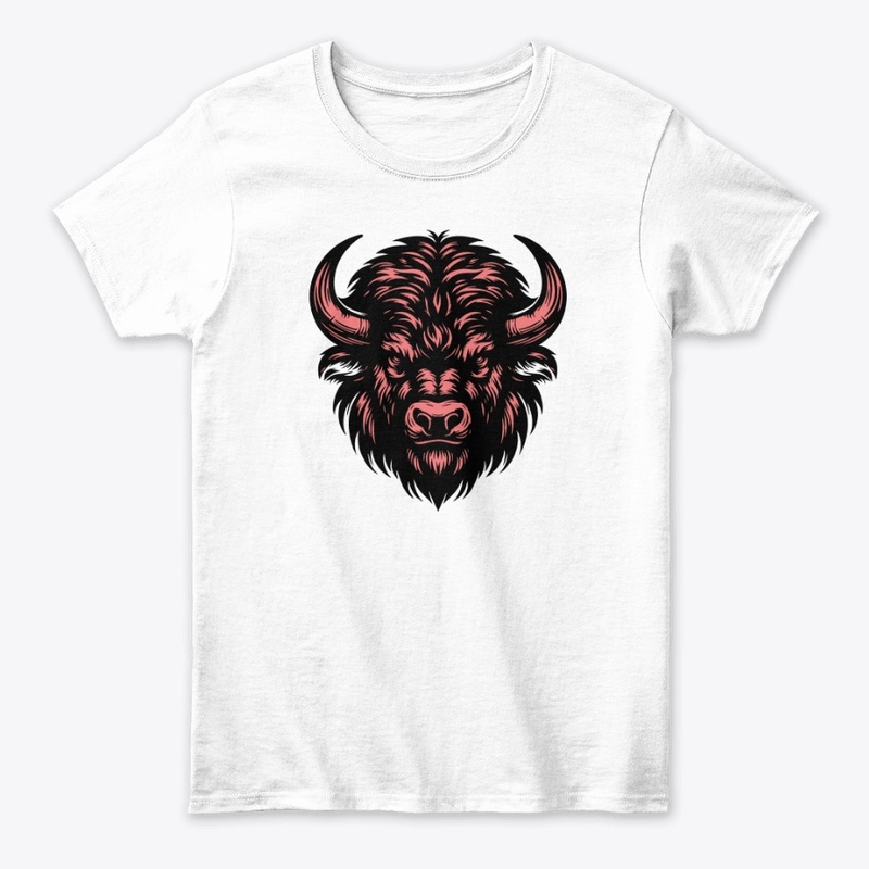 Powerful Bison Head Design