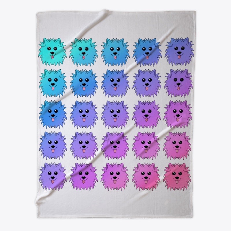 Repetition Pattern of Cute Colorful Dogs