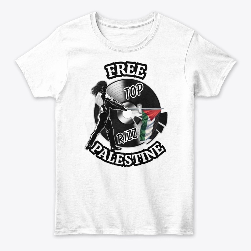 TOP RIZZ LOGO, FREE PALESTINE