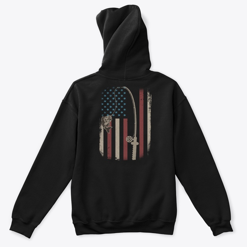 Vintage American Flag Fishing Lover