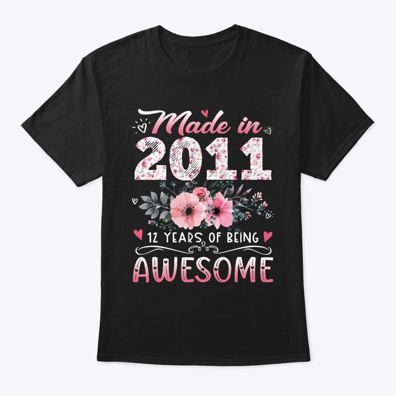 Made In 2011 Floral 12th Birthday