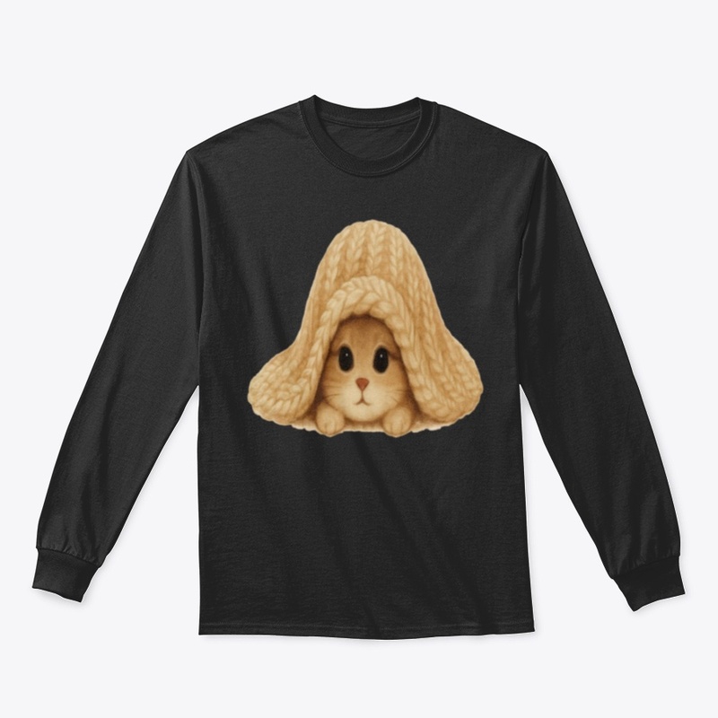 Cozy Cat Under Blanket – Cute Kawaii