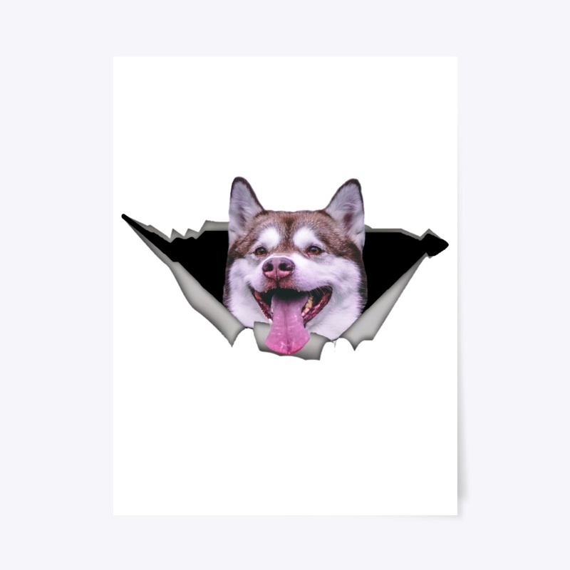 Sticker Car Malamute Car 3D