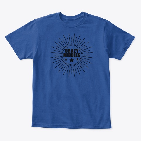 Crazy Middles Starburst Kid's Tee Deep Royal  T-Shirt Front