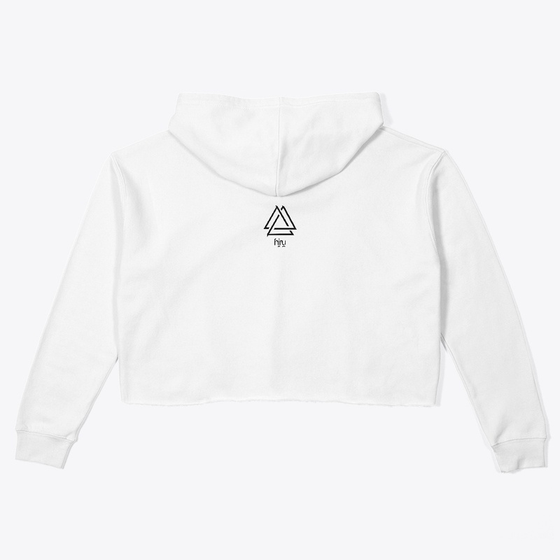 Bebesota white Crop hoodie