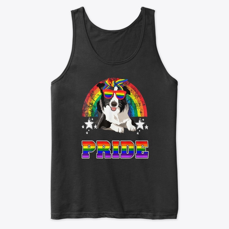 LGBT Border Collie Dog Gay Pride Rainbow