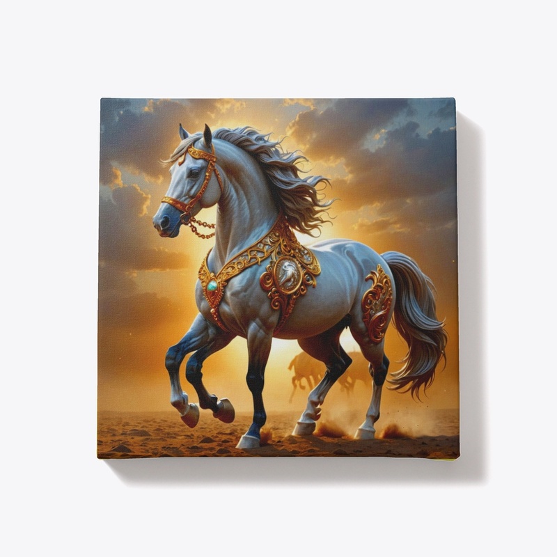 Golden Adorned Horse