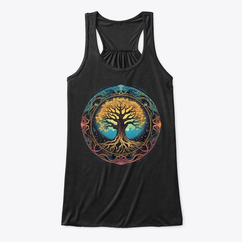 Tree Of Life Full of Color For Yoga 