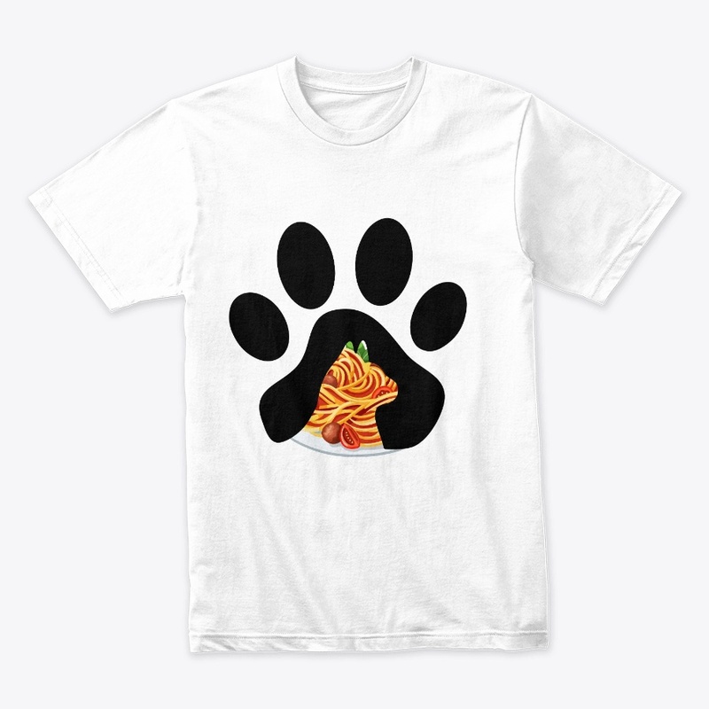 cat with spaghetti classic tshirt