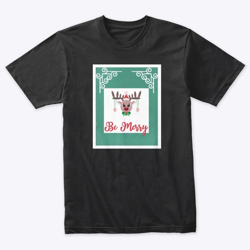 Be merry christmas reindeer design
