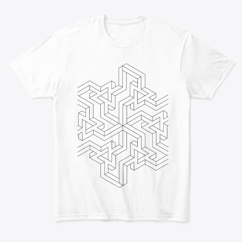 "Geometric Illusion Maze Design"