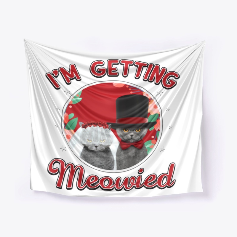 Cat Getting Meowied Bride And Groom Gift