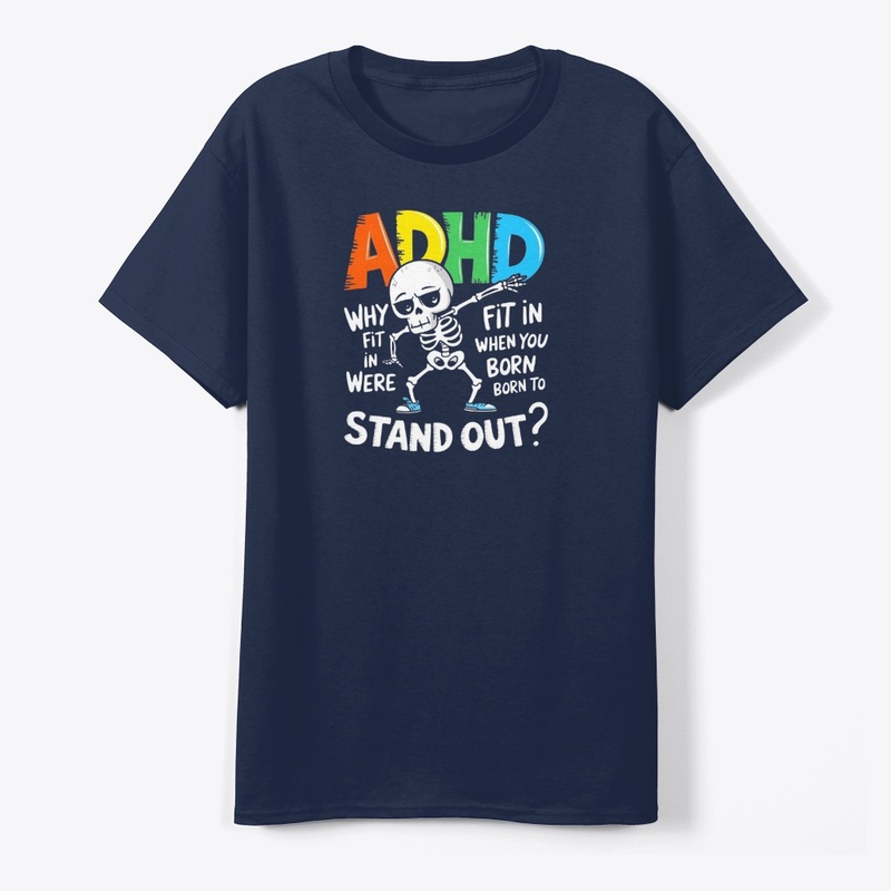 "ADHD Skeleton Dabbing Print"