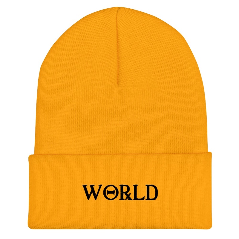 world black text