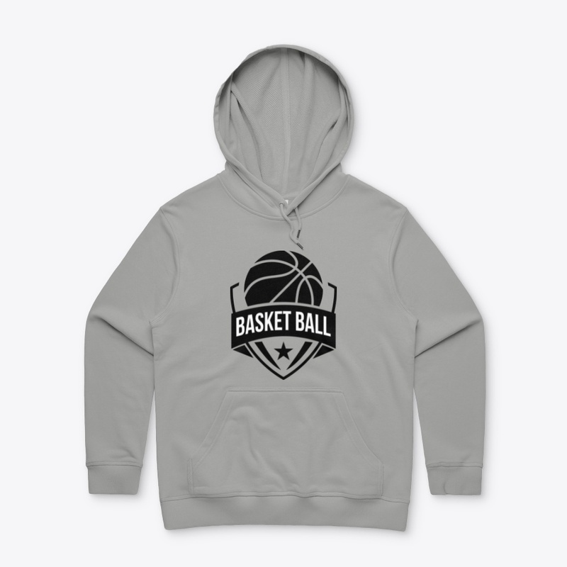 Black and White Basketball Logo