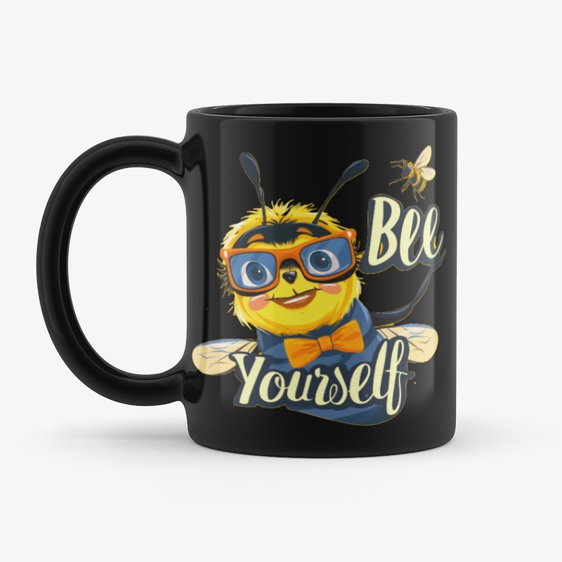 Cute Vintage Bee Yourself Positive Quote
